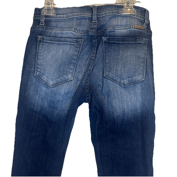 KanCan Jeans Womens 7/27 Blue Mid Rise Skinny Distressed Raw Hem Style K1183A - Picture 5 of 12